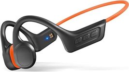 Bone Conduction Headphones,Upgrade IPX7 Waterproof Running Headphones,Open ear Bluetooth 5.3 Sport Headphones Built-in Mic,10H Playtime for Cycling,Gym,Hiking,Workout. (Orange)