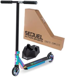 Sequel Ignite Stunt Scooter, Pro Complete Trick Scooter for Kids 8+, Beginner Skatepark BMX Scooter (Neo)
