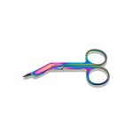 Cynamed Lister Bandage Scissors with Multicolor/Rainbow Titanium Coating - Perfect for EMT, Paramedics, First Aid Responders, Doctors, Nurses, Students and More (3.5 in.)