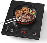 PAYISHO 1800W Hot plate Single Burner Portable Ceramic Cooktop For Cooking Ultra-Thin Stove Infrared Burner Cooker,24H Timer Child Safety Lock,Surface Compatible for All Cookware