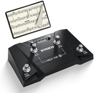 STRICH Wireless Page Turning Pedal 3.0 for Rock Musician, Compatible with Windows, Android, macOS HarmonyOS, with Type-C Charging Port, Supports for Tablets and Computers, Non-silent Pedal, SPT-30