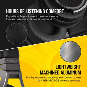 Corsair Virtuoso RGB Wireless Gaming Headset – Black
