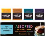 Colombian Brew Assorted Mocha Instant Coffee Powder Box (Strong,Double Chocolate,Mint,Blueberry) (Gift Pack Box Diwali, Rakhi) 80gm