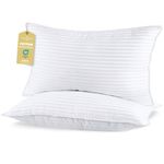 SHERWOOD Pillows King Size 2 Pack Hotel Pillow with Cotton Cover and Down Alternative Fiber Fill Bed Pillow for Sleeping (White, King 20x36 inch)