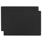 2 Pack Silicone Mats for Kitchen Counter, Treerit Non-slip Waterproof Large Countertop Protector Mat, Heat Resistant Mat, Silicone Craft Mat, Silicone Placemat, 23.62 x 15.75 Inches, Black