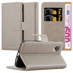 Cadorabo Book Case compatible with LG NEXUS 5 in CAPPUCCINO BROWN - with Magnetic Closure, Stand Function and Card Slot - Wallet Etui Cover Pouch PU Leather Flip