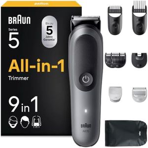Braun Multigroom All-in-One Series 5, 9-in-1 Trimmer-Set 5, AIO5545, Grau