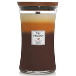 WoodWick Large Hourglass Candle, Cafe Sweets - Premium Soy Blend Wax, Pluswick Innovation Wood Wick, Made in USA