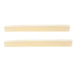 Musiclily Pro 73.66mm Compensated Acoustic Guitar Bone Saddle for 6 String Martin Style, Ivory (Set of 2)