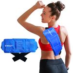 Boldfit Reusable Hot and Cold Ice Gel Pack with Adjustable Strap Ice Bag for Pain Relief Cold Ice Gel Pack for Shoulder, Knee, Back, Neck, Hip Hot Compression Gel