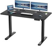 AIMEZO Electric Standing Desk 120x60cm Height Adjustable Desk Sit Stand Desk with Memory Smart Pannel for Home Office, Black