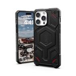 URBAN ARMOR GEAR UAG Case [Updated Ver] Compatible with iPhone 15 Pro Max Case 6.7" Monarch Pro Kevlar Black Built-in Magnet Compatible with MagSafe Charging Premium Rugged Dropproof Protective Cover