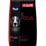 Drools Focus Adult Super Premium Chicken Dog Food Kibble, 12 Kg (+1Kg Extra Free Inside) , Total 13 Kg