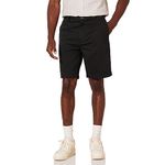 Amazon Essentials Men's Classic-Fit 9 Inch Chino Shorts, Black, 36W