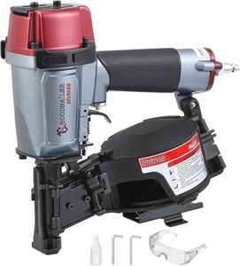 Goodnailer NVH45 Roofing Nail Gun, 15 Degree Pneumatic Pistolas Para Roofing, 7/8" to 1-3/4" Nails Compatibility, 3/8 NPT Air Connector, 120-Pcs Load Capacity for Roofing Constructions（Red）