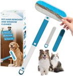 4in1 Multi Functional Hair Removal Brush for Furniture,Cat&Dog Hair Brush with Adjustable Handle,Deeply Remove Pet Hair from Fabric.Washable Pet Hair Brush Better Than Lint Rollers,FOUBUS 2 Pcs Brush