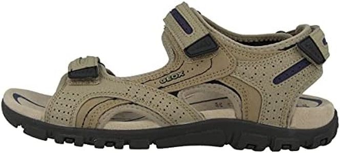 Geox Homme Uomo Sandal Strada D Sandales, Sand/Navy, 43 EU