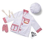 Melissa & Doug Chef Role Play Costume Dress -Up Set With Realistic Accessories, Dress-Up Chef Costume for Kids 3-6 Years