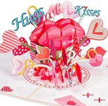 Paper Love Pop Up Valentines Day Card, 3D XOXO - 5" x 7" Cover - Includes Envelope and Note Card