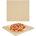 Mimiuo 13"x 13" Square Ceramic Pizza Baking Stone | Thermal Shock Resistant Cordierite Pizza Cooking Stone for Oven, BBQ and Grill