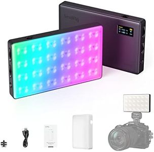 SmallRig RM120 RGB Video Light, 5000mAh 180 Minutes Portable Camera Light 7W Output Power, LED Video Light Panel, 2500-8500K CRI TLCI 98+ for TikTok, Content Creator, Photographer 3808