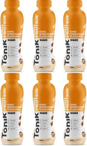 Tonik High Protein Ready To Drink (RTD) Choc Honeycomb Flavoured Premium Protein Shake 375 ml (Pack of 6)