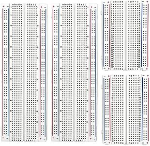 MCIGICM Breadboards, 2Pcs 830 Point and 2Pcs 400 Point Solderless Bread Board for Proto Shield Distribution Connecting Blocks