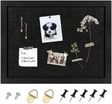 Aitakatta Cork Board Bulletin Board, Black Frame Cork Boards for Walls with Felt, Decorative Hanging Pin Board for Home School Office, Vision Board, 14.6x11 Inches, Black 1pc