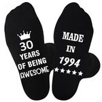 Jeasona 30th Birthday Gifts for Men Socks 9-11 Calf-length 1994 Socks 30th Birthday Gifts for Men Funny 30th Birthday Gifts for Men Brother Son 30th Birthday Gift Ideas