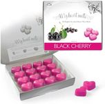 Spotless Leopard Black Cherry Wax Melts - 16 x 0.176 Ounce Heart-Shaped Black Cherry Scented Wax Melts in an Elegant Presentation Gift Box Scented Gift - Made in UK