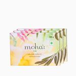 moha Herbal Soap A natural face & body cleanser! With Goodness Of Aloe Vera Gel, Basil & Neem used as bathing Soap, Face & Body Soap, Unisex Bathing Bar - 100gm each (Pack of 3)