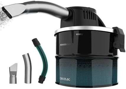 Cecotec Aschesauger Compact 4L Conga Ash 1000 Home, 600W, Ultraleicht, 13 kPa Saugkraft, Metallbeschichteter Schlauch, Tragegriff, 3,5m Kabel, InoxDeposit, Einfach zu transportieren