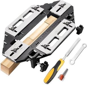 Adoles Aluminum Door Hinge Jig,Woodworking Door Hinge Template,Slotting Locator,Suitable for Door Lock Jig and Router Jig,Helps You Install Quickly