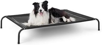 Bedsure Large Elevated/Raised Pet Cots Bed with Skid-Resistant Feet for Large Dogs, Hammock, Indoor & Outdoor, Portable, Frame with Breathable Mesh