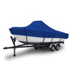 Seal Skin Trailerable Boat Cover- 14'-16' Fits V-Hull,Bass Boat,Runabout,Fishing Boat,Pro-Style,Fish&Ski, Waterproof Heavy Duty Boat Cover w/ Storage Bag, up to 14ft-16ft Long x 72" Wide