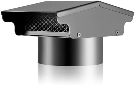 GROWNEER 4 Inch Roof Vent Galvanized Steel Roof Vent Cap, Removable Roof Exhaust Vent for Houses Bathroom Attic Kitchen(4 in-Bilateral)