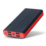 KaruSale Power Bank 50000mAh Portable Charger 22.5W 4 USB 3.0 QC PD4 for iPhone and Samsung, Phone Battery Pack 50000mAh Powerbank Cell Phones External Powered Banks Fast Charging (Red Upgraded 2024)