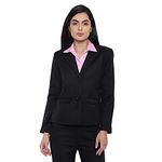 Blue Ronin Women's Stylish Black Regular Fit Formal Blazer_2XL