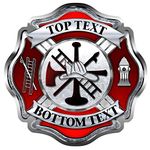 Reflective Custom Firefighter Maltese Cross Sticker