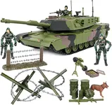 Click N' Play Military Armored Assault Tank 27 Piece Play Set with Accessories.,Green