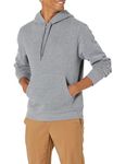 Amazon Essentials Men's Hooded Fleece Sweatshirt, Light Grey Heather, Large