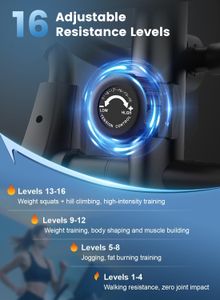 Cowmew Elliptical Cross Trainer – 16-Level Magnetic, 8KG Flywheel, 42cm Stride, App Compatible