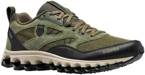K-Swiss Men's Tubes 200 Trail Running Shoe, Mayfly/Jet Black/Turtledove, 7.5