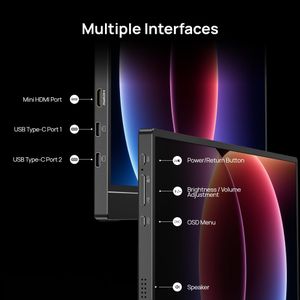 ARZOPA 16.1" 144Hz Portable Gaming Monitor – FHD HDR, Ultra Slim, Kickstand