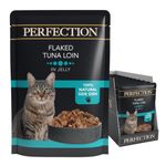 HiLife Perfection - Wet Cat Food - Flaked Tuna Loin in Jelly - Natural Ingredients Grain Free, 18 Pouches x 70g