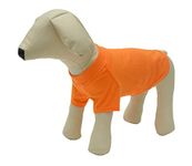 Lovelonglong Pet Clothing Dog Costumes Basic Blank T-Shirt Tee Shirts for Small Dogs Orange S