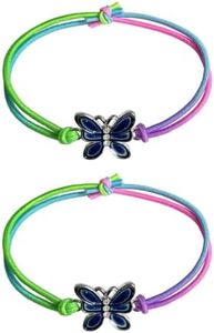 tenghong2021 Color Changing Bracelet Cute Cat Animal Flower Dinosaur Horse Mermaid Temperature Sensing Mood Bracelet with Card Best Gift for Friends Birthday Christmas-Butterfly