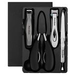 Large Nail Clippers Set, 5 Pcs Sharp Toenail and Fingernail Clippers for Men and Women (Premium, Big Size, Heavy-Duty Design)