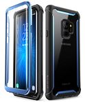 i-Blason Ares Full Body Rugged Protector Bumper Case for Samsung Galaxy S9 (2018 Release), Black/Blue