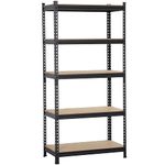 VISHVA 72 * 36 * 15-5 Shelves Iron Matte Finish Adjustable Shelving Storage Utility Display Rack Steel Boltless Rivet Rack (72" (H) * 36" (W) * 15" (D) - 5 Layer)